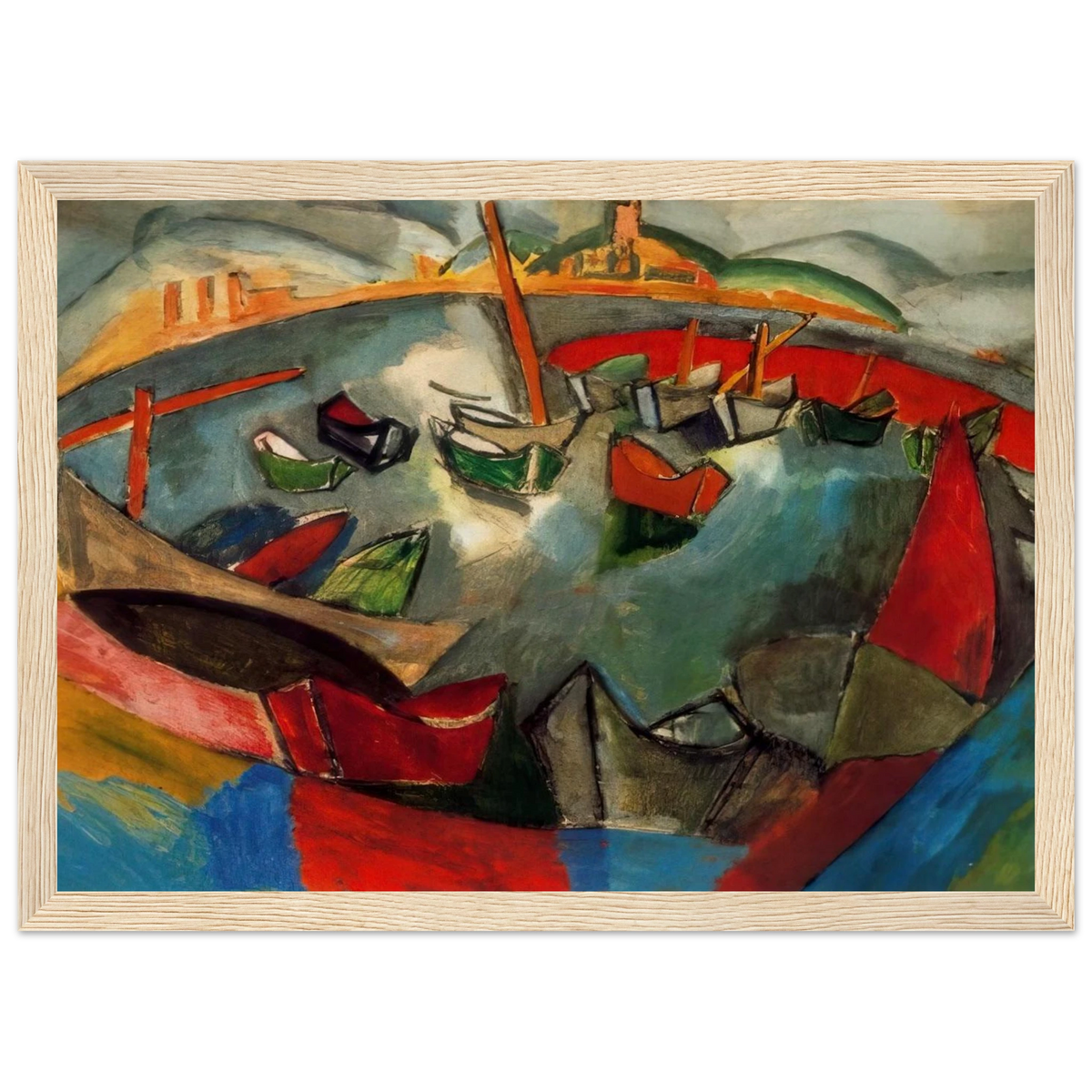 BOATS IN MARSEILLE 1908 Framed Poster | Raoul Dufy Framed Prints Wall Art | Raoul Dufy Shop
