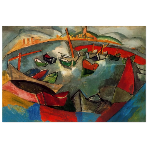 BOATS IN MARSEILLE 1908 Poster | Raoul Dufy Poster | Raoul Dufy Shop