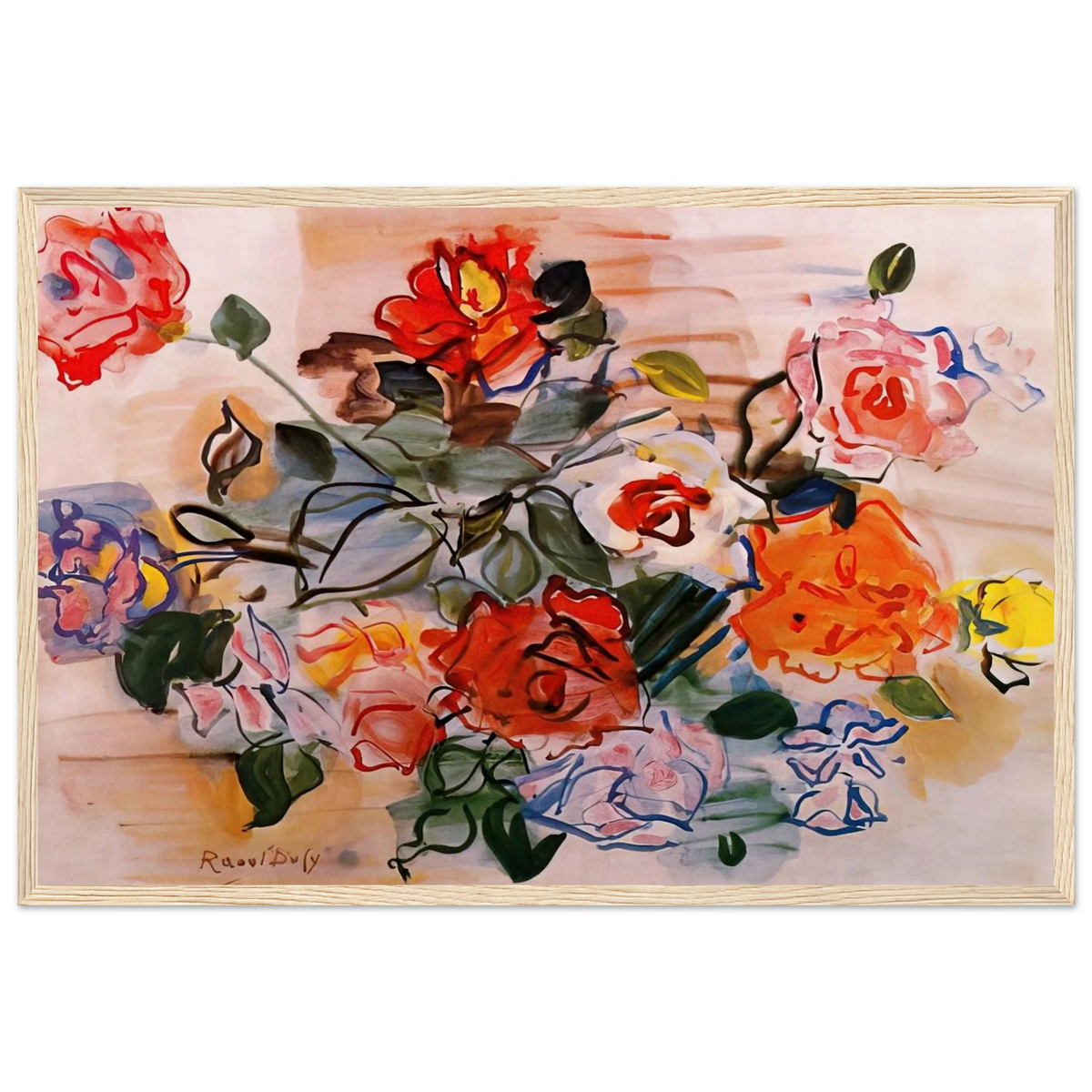 PINK BUNCH 1940 Framed Poster | Raoul Dufy Framed Prints Wall Art | Raoul Dufy Shop