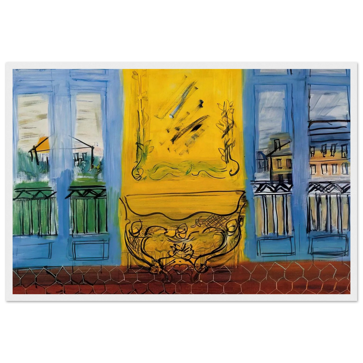 CONSOLE WITH TWO WINDOWS 1948 Framed Poster | Raoul Dufy Framed Prints Wall Art | Raoul Dufy Shop