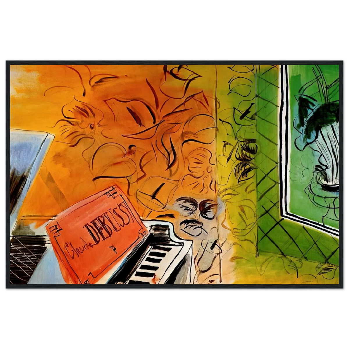HOMAGE TO CLAUDE DEBUSSY 1952 Framed Poster | Raoul Dufy Framed Prints Wall Art | Raoul Dufy Shop