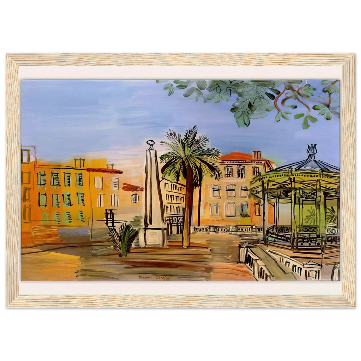 THE SQUARE IN HYERES Framed Poster | Raoul Dufy Framed Prints Wall Art | Raoul Dufy Shop