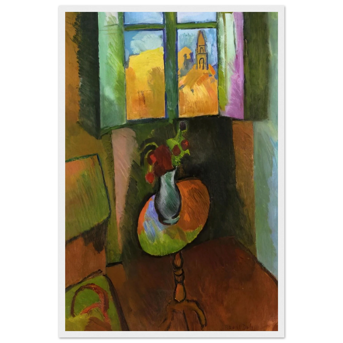 PEDISTAL TABLE RUE SEGUIER 1909 Framed Poster | Raoul Dufy Framed Prints Wall Art | Raoul Dufy Shop