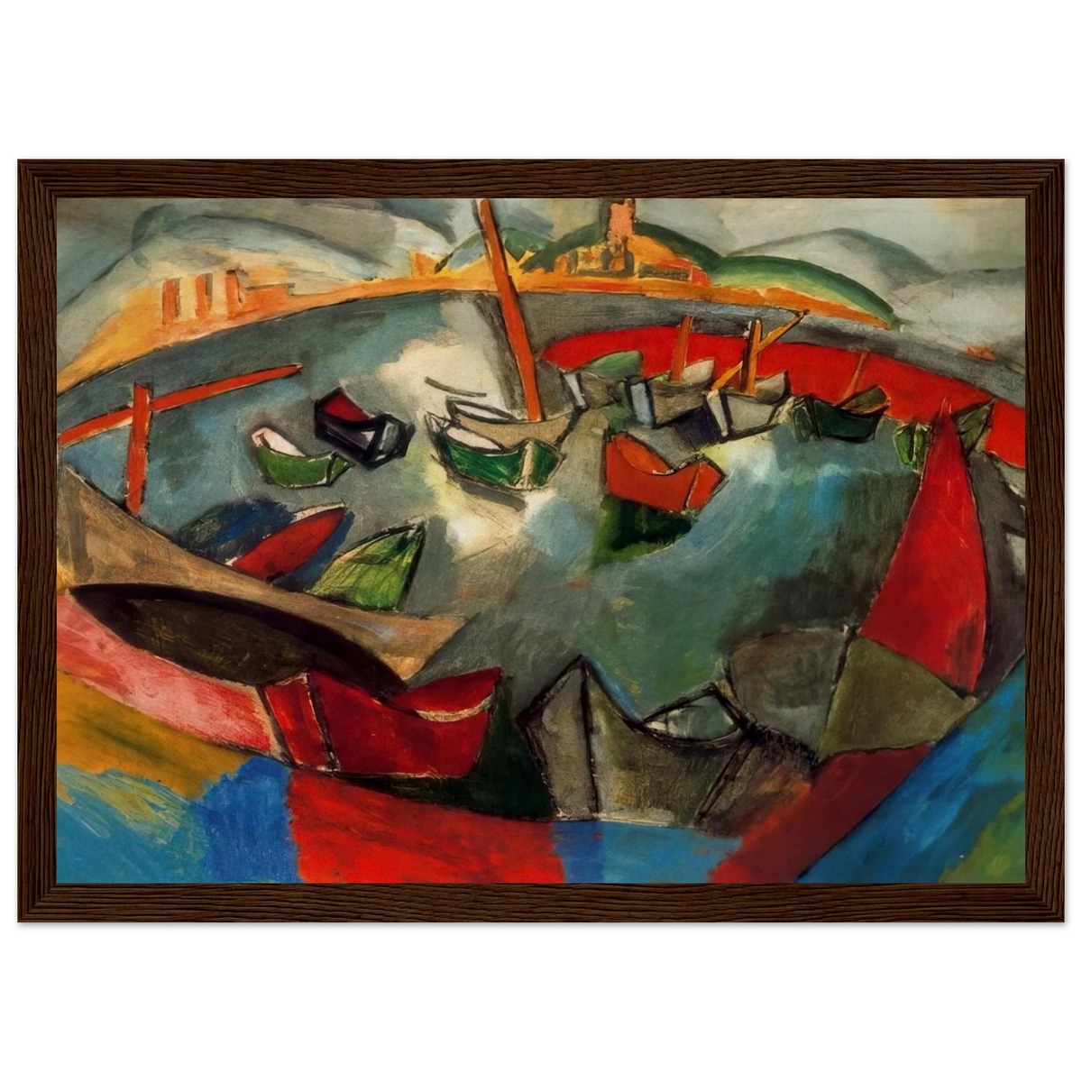 BOATS IN MARSEILLE 1908 Framed Poster | Raoul Dufy Framed Prints Wall Art | Raoul Dufy Shop