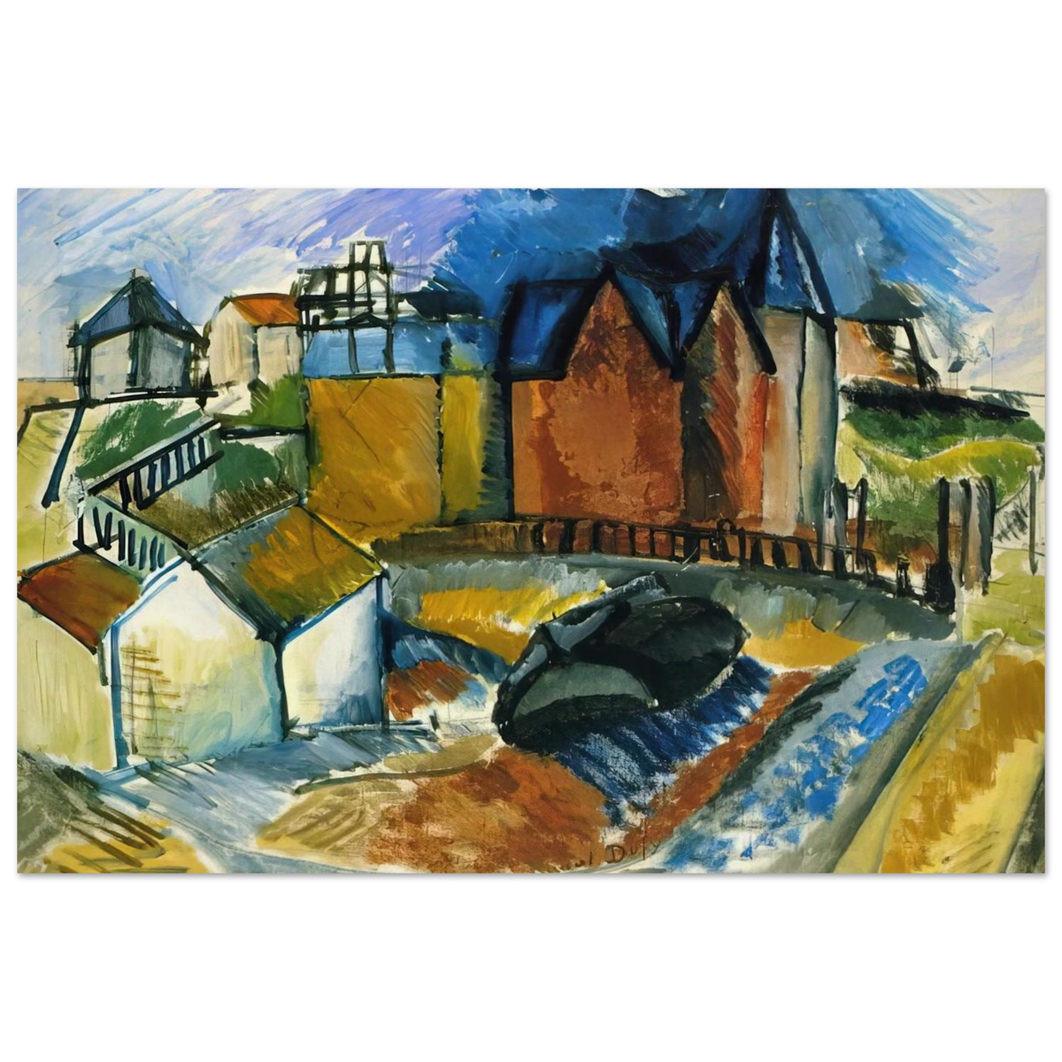 THE BEACH AT HAVRE 1910 Poster | Raoul Dufy Poster | Raoul Dufy Shop