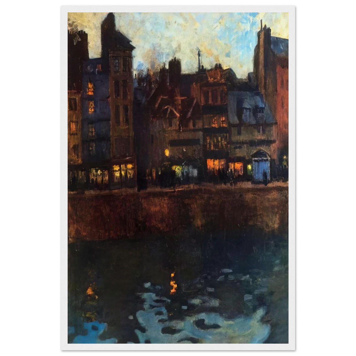 PIER OF LE HAVRE IN THE EVENING 1901 Framed Poster | Raoul Dufy Framed Prints Wall Art | Raoul Dufy Shop