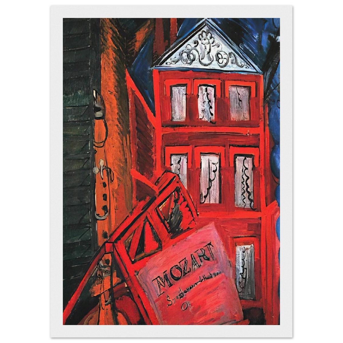 HOMMAGE TO MOZART 1915 Framed Poster | Raoul Dufy Framed Prints Wall Art | Raoul Dufy Shop