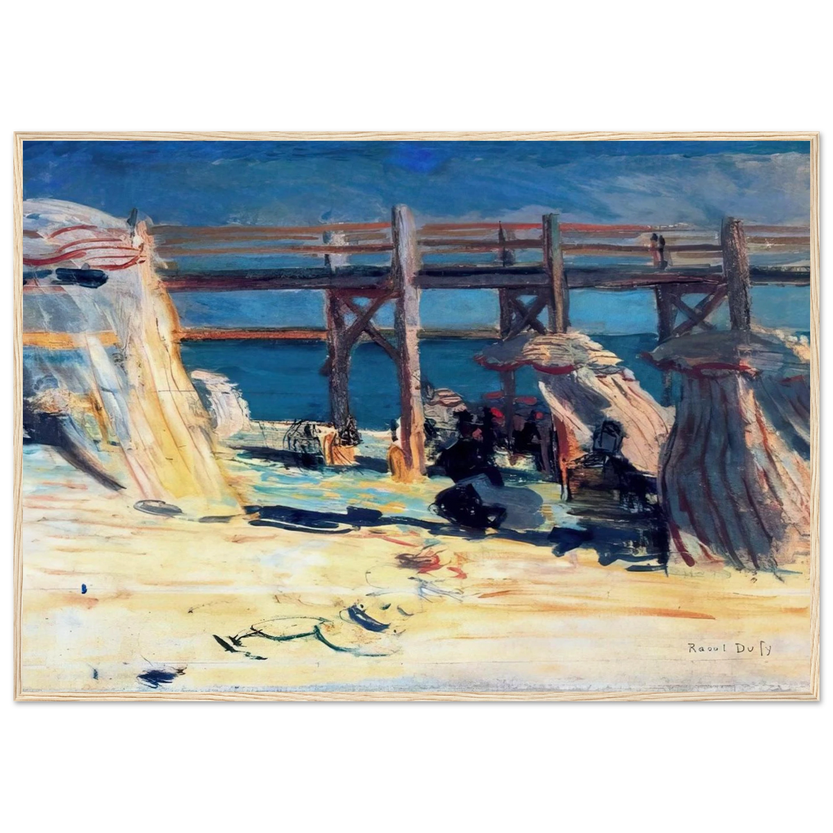 SANDY BEACH OF SAINTE ADRESSE Framed Poster | Raoul Dufy Framed Prints Wall Art | Raoul Dufy Shop