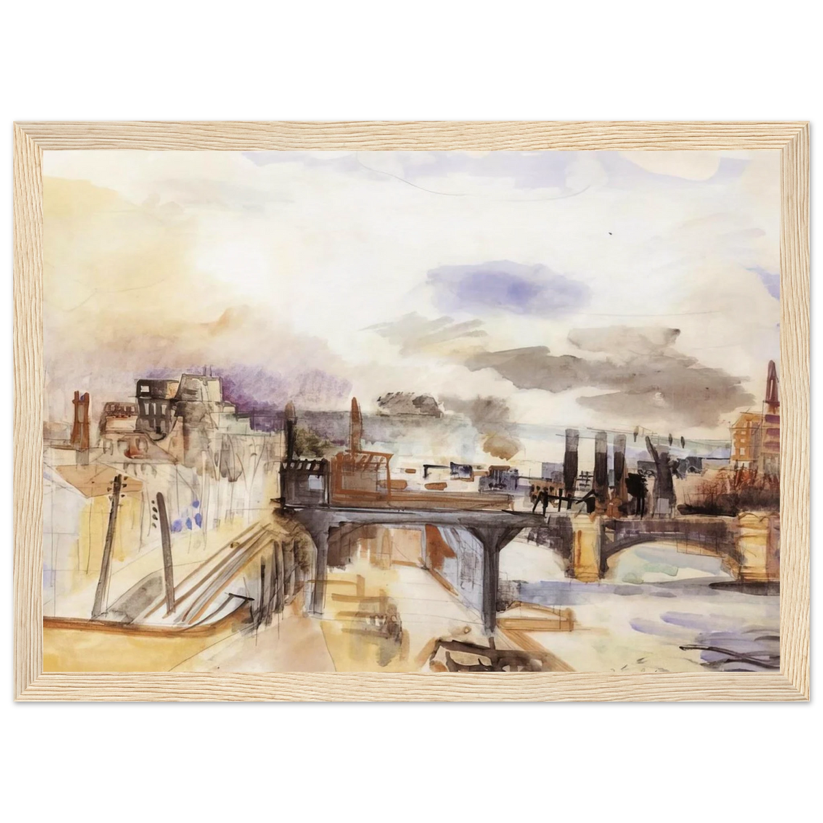 PARISIAN BRIDGE 1922 Framed Poster | Raoul Dufy Framed Prints Wall Art | Raoul Dufy Shop