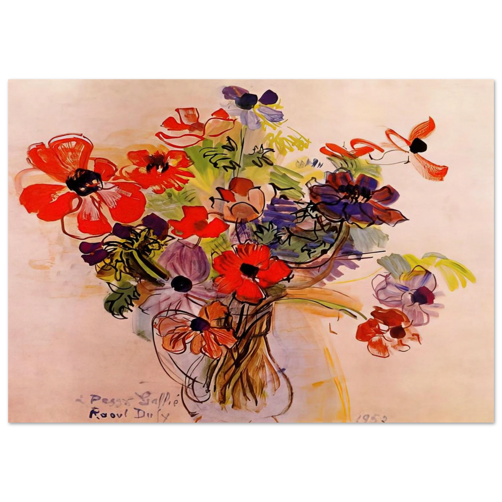 ANEMONES 1953 Poster | Raoul Dufy Poster | Raoul Dufy Shop