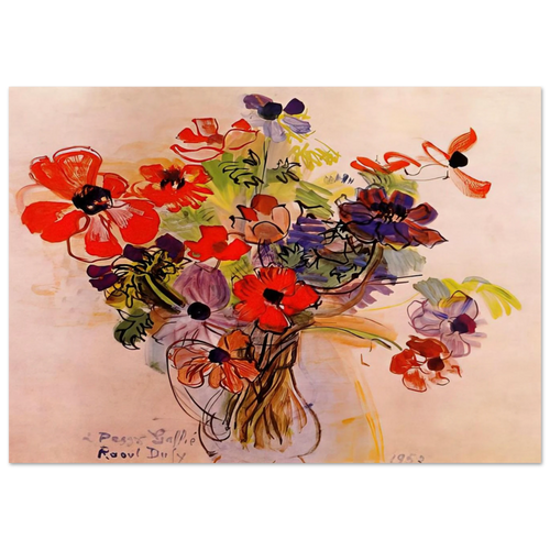 ANEMONES 1953 Poster | Raoul Dufy Poster | Raoul Dufy Shop
