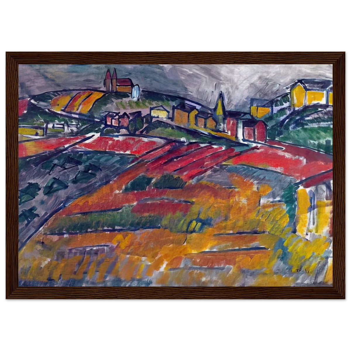 LANDSCAPE WITH RED AND YELLOW Framed Poster | Raoul Dufy Framed Prints Wall Art | Raoul Dufy Shop