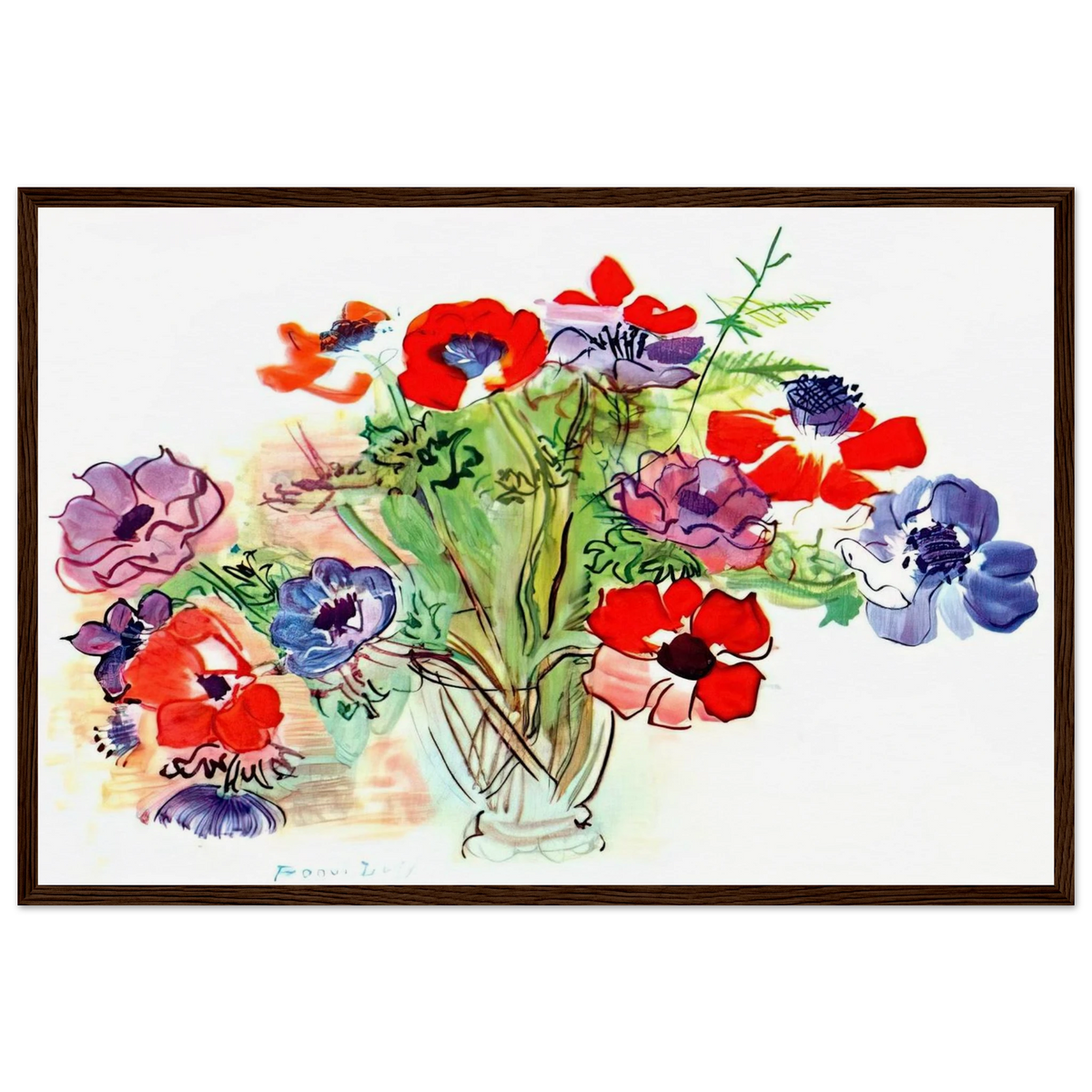 BOUQUET OF FLOWERS 1937 Framed Poster | Raoul Dufy Framed Prints Wall Art | Raoul Dufy Shop