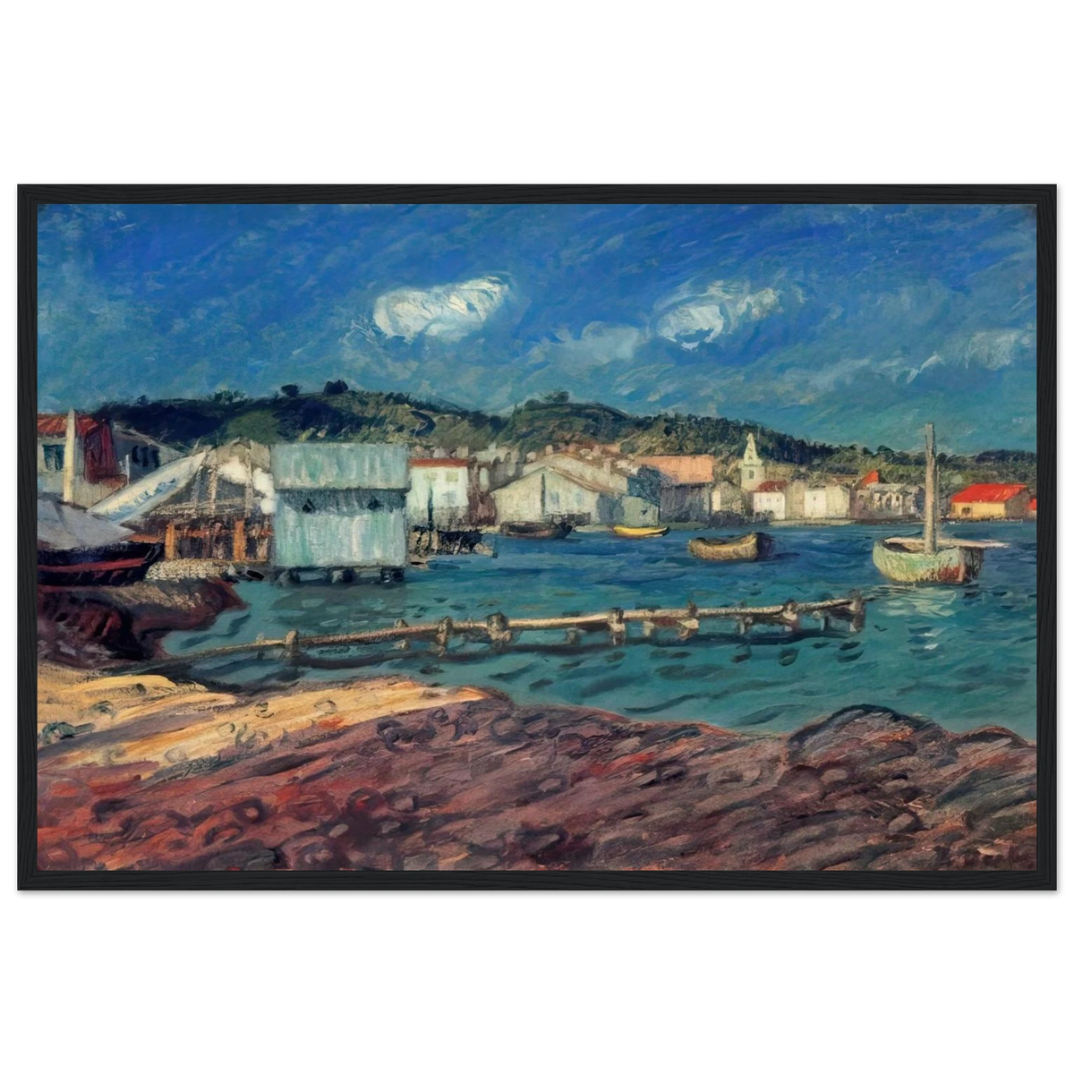 THE PORT OF MARTIGUES Framed Poster | Raoul Dufy Framed Prints Wall Art | Raoul Dufy Shop