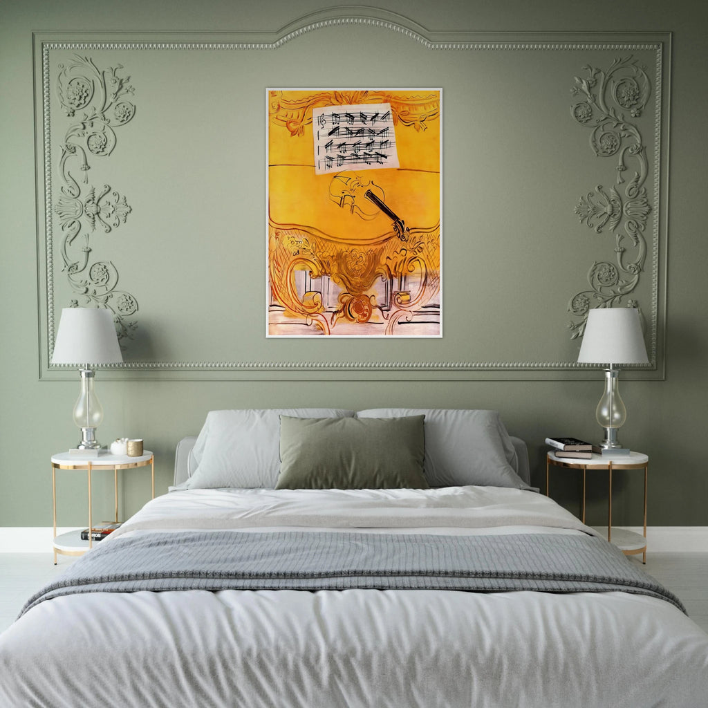 THE YELLOW CONSOLE WITH A VIOLIN 1949 Framed Poster | Raoul Dufy Framed Prints Wall Art | Raoul Dufy Shop