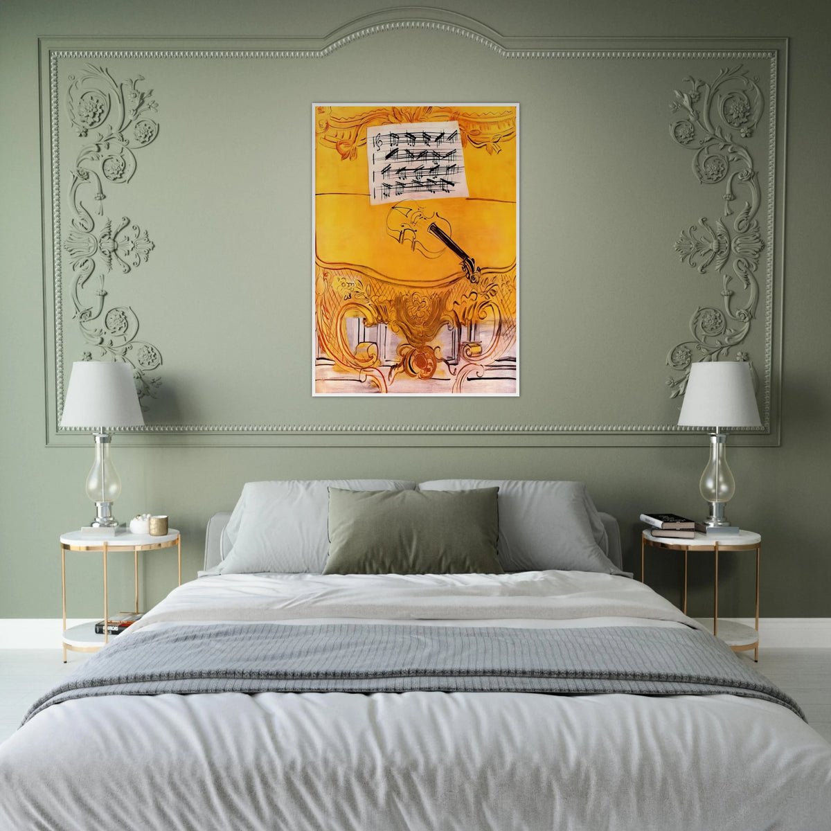 THE YELLOW CONSOLE WITH A VIOLIN 1949 Framed Poster | Raoul Dufy Framed Prints Wall Art | Raoul Dufy Shop