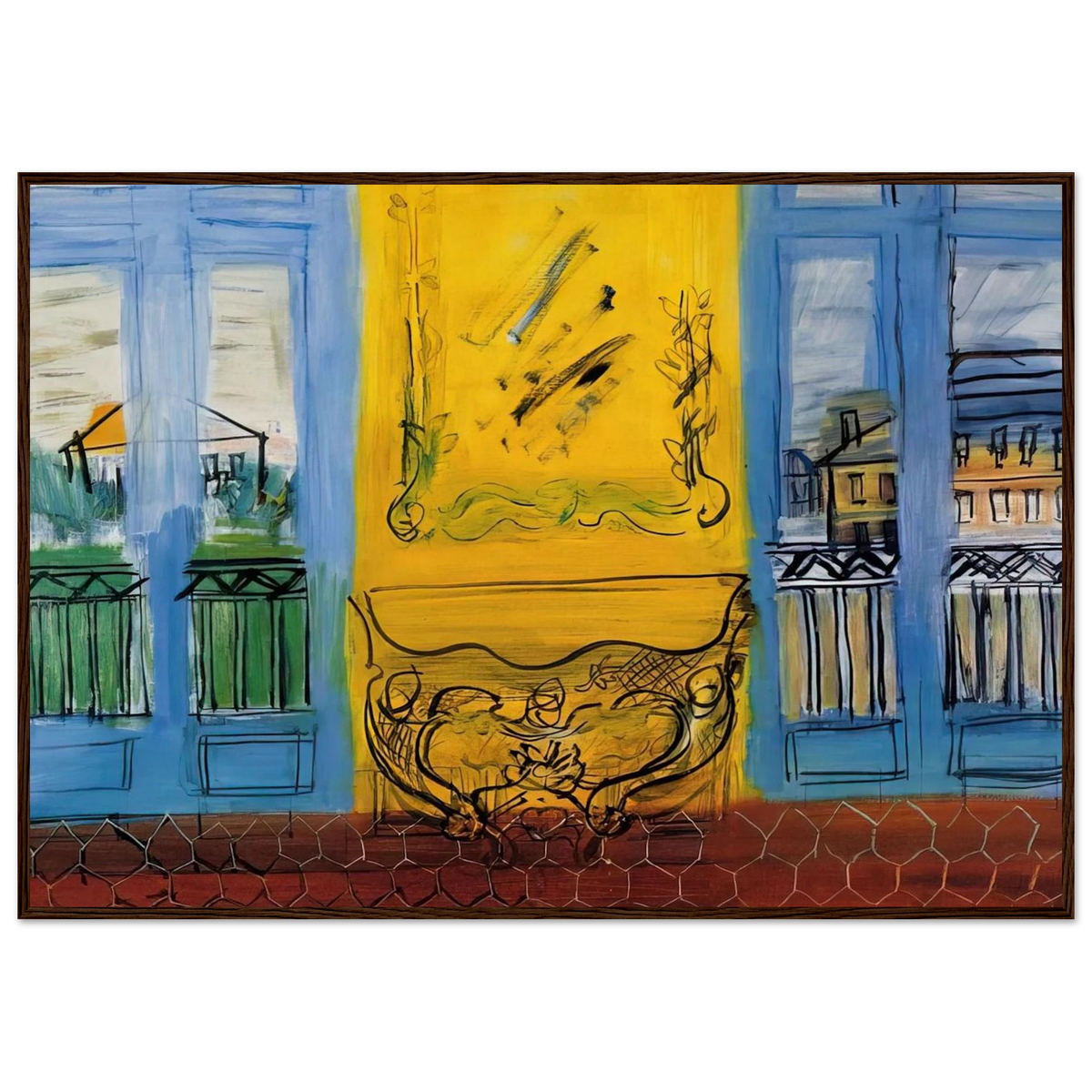 CONSOLE WITH TWO WINDOWS 1948 Framed Poster | Raoul Dufy Framed Prints Wall Art | Raoul Dufy Shop