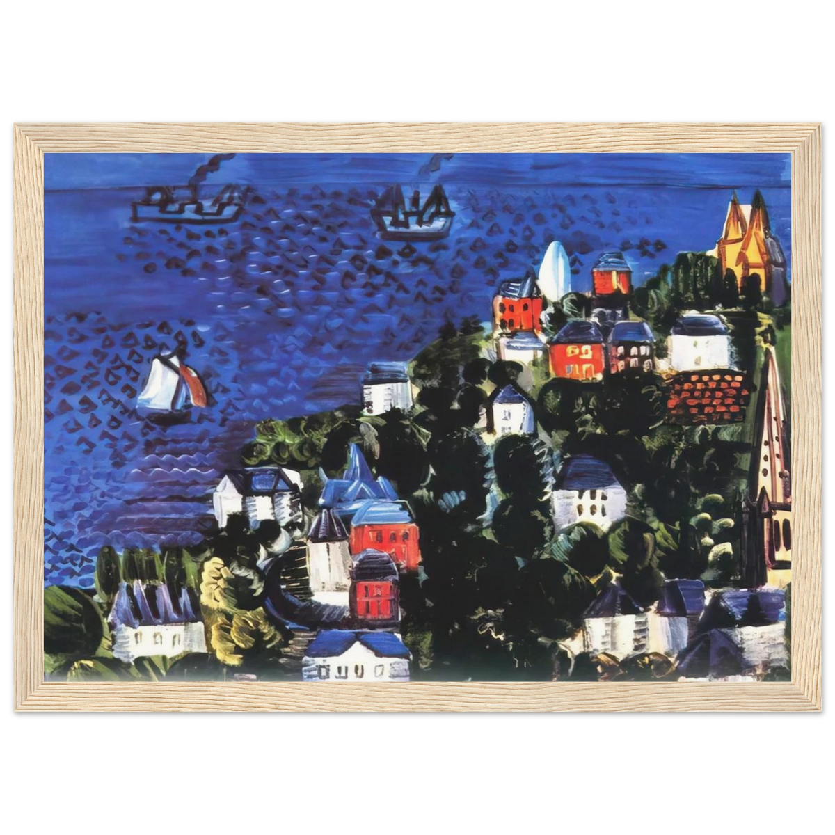 VIEW OF SAINTE ADRESSE Framed Poster | Raoul Dufy Framed Prints Wall Art | Raoul Dufy Shop