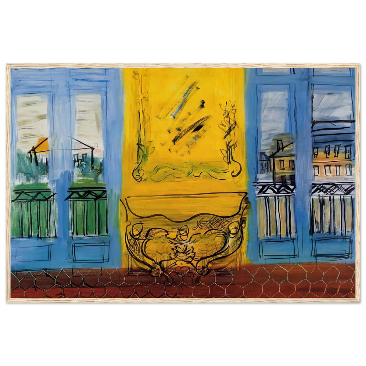 CONSOLE WITH TWO WINDOWS 1948 Framed Poster | Raoul Dufy Framed Prints Wall Art | Raoul Dufy Shop