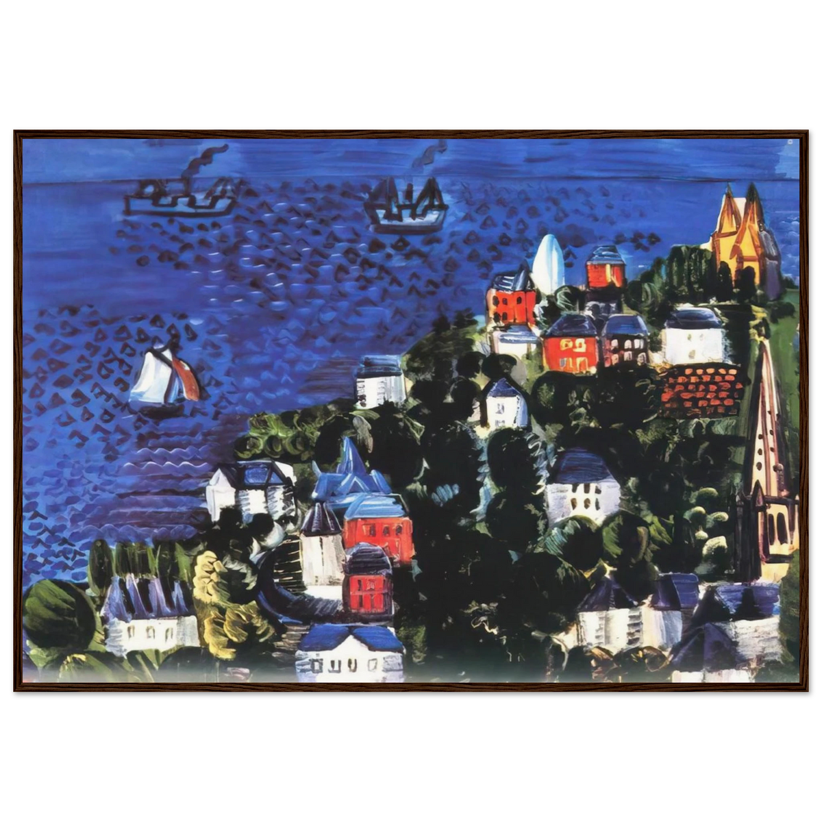 VIEW OF SAINTE ADRESSE Framed Poster | Raoul Dufy Framed Prints Wall Art | Raoul Dufy Shop