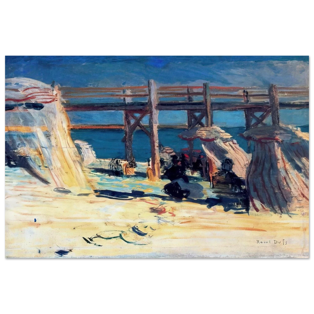 SANDY BEACH OF SAINTE ADRESSE Poster | Raoul Dufy Poster | Raoul Dufy Shop