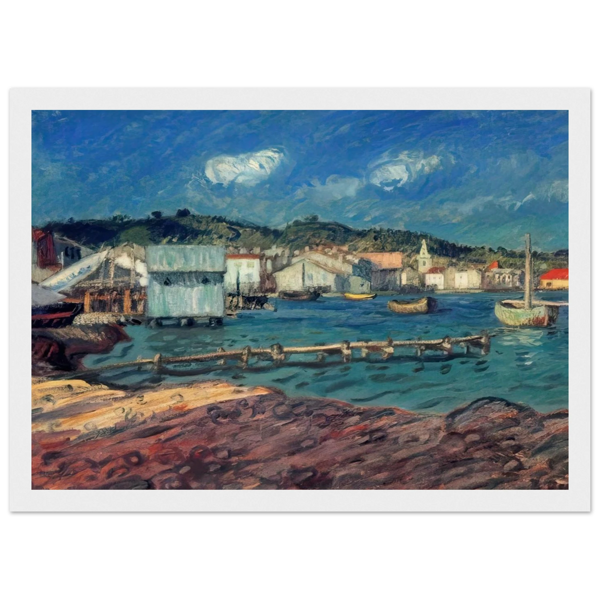 THE PORT OF MARTIGUES Framed Poster | Raoul Dufy Framed Prints Wall Art | Raoul Dufy Shop