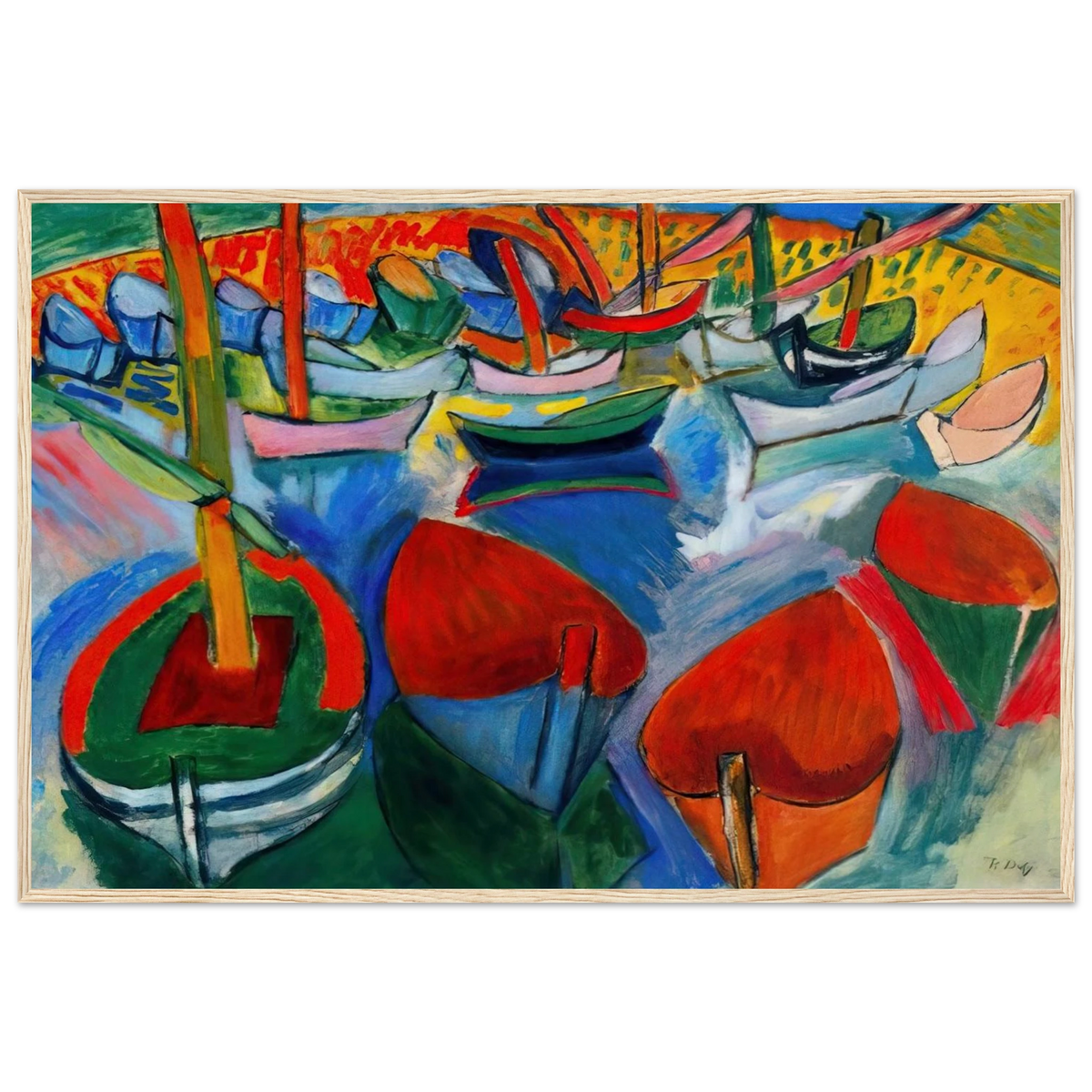 BOATS AT MARTIGUES 1908 Framed Poster | Raoul Dufy Framed Prints Wall Art | Raoul Dufy Shop