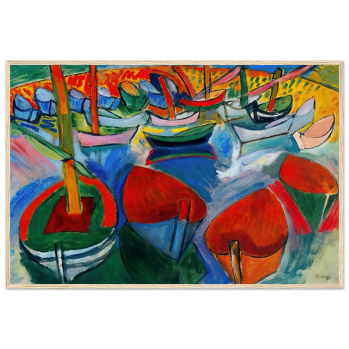 BOATS AT MARTIGUES 1908 Framed Poster | Raoul Dufy Framed Prints Wall Art | Raoul Dufy Shop