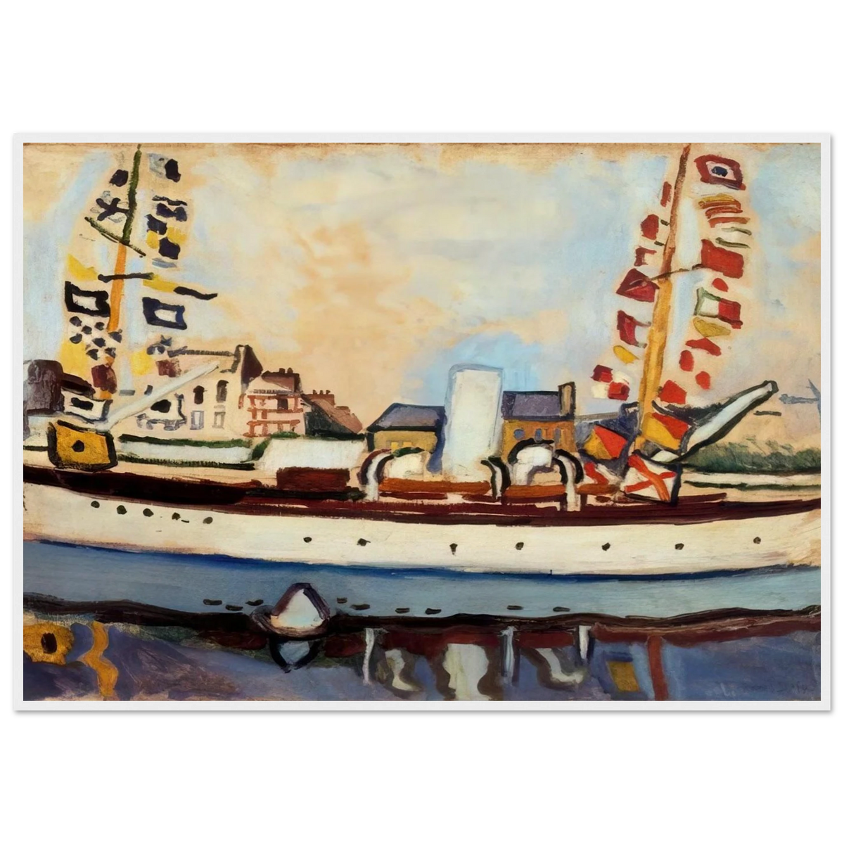 THE ENGLISH YACHT 1906 Framed Poster | Raoul Dufy Framed Prints Wall Art | Raoul Dufy Shop
