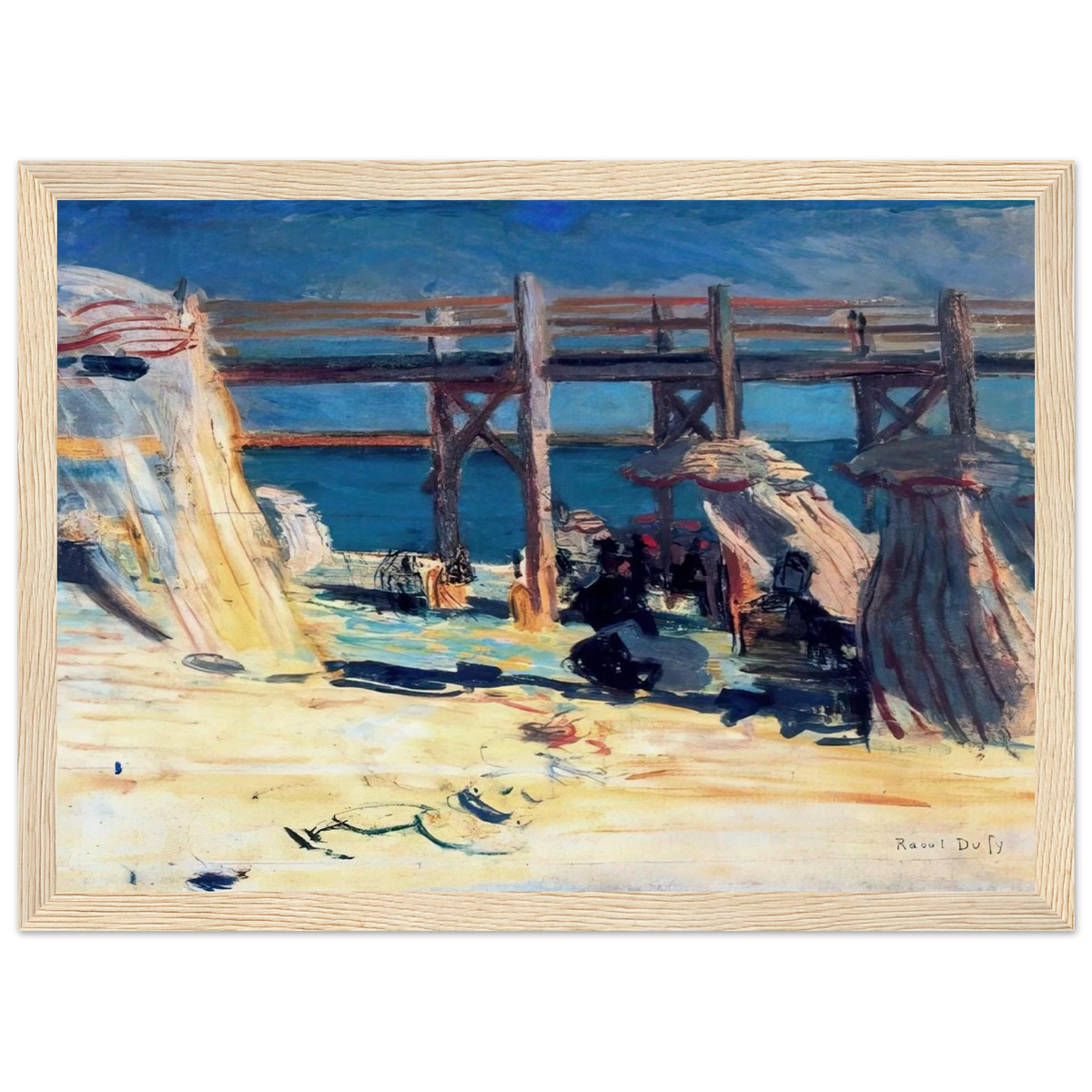 SANDY BEACH OF SAINTE ADRESSE Framed Poster | Raoul Dufy Framed Prints Wall Art | Raoul Dufy Shop
