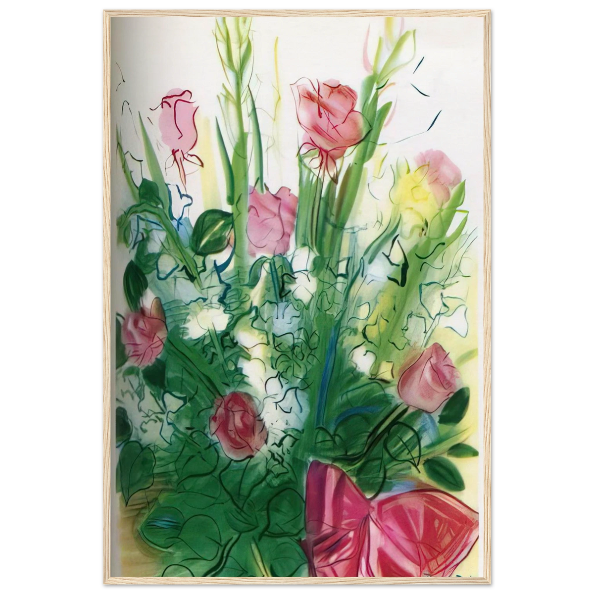 BOUQUET OF ROSES Framed Poster | Raoul Dufy Framed Prints Wall Art | Raoul Dufy Shop