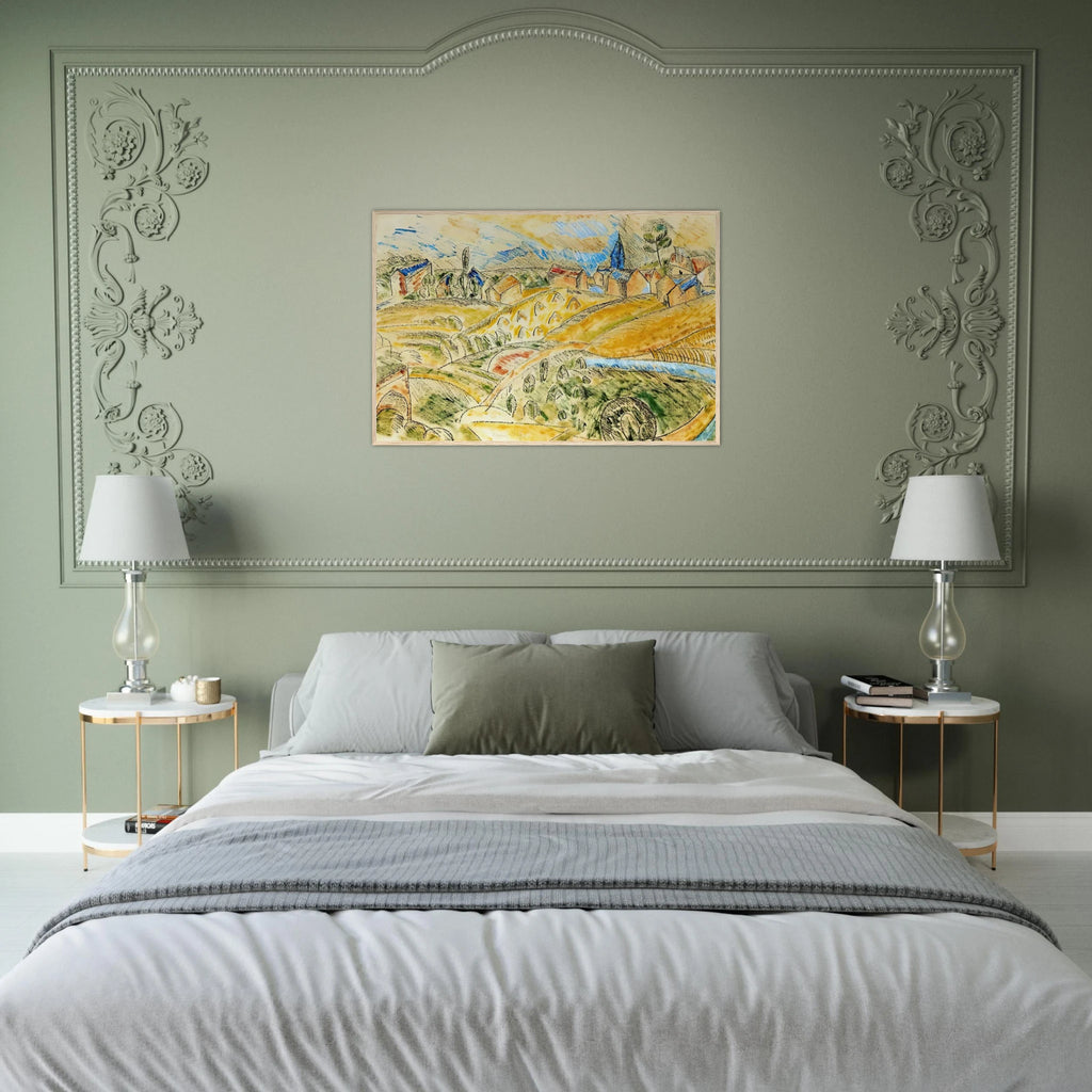 CUBIST LANDSCAPE WITH HAYSTACKS Framed Poster | Raoul Dufy Framed Prints Wall Art | Raoul Dufy Shop