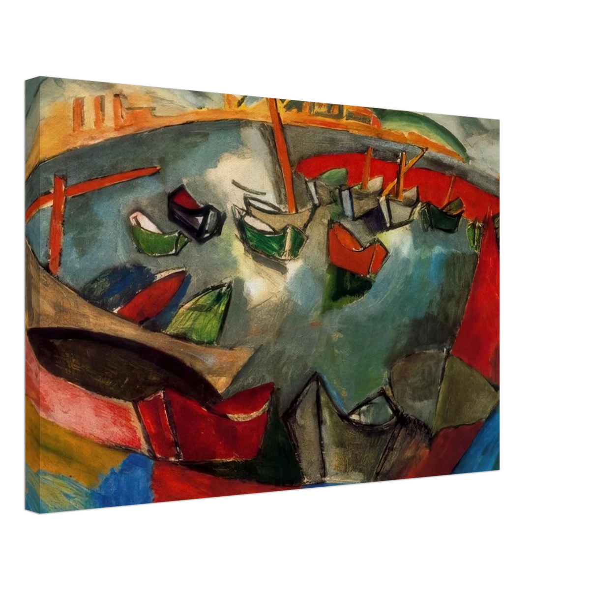 BOATS IN MARSEILLE 1908 Canvas | Raoul Dufy Canvas | Raoul Dufy Shop