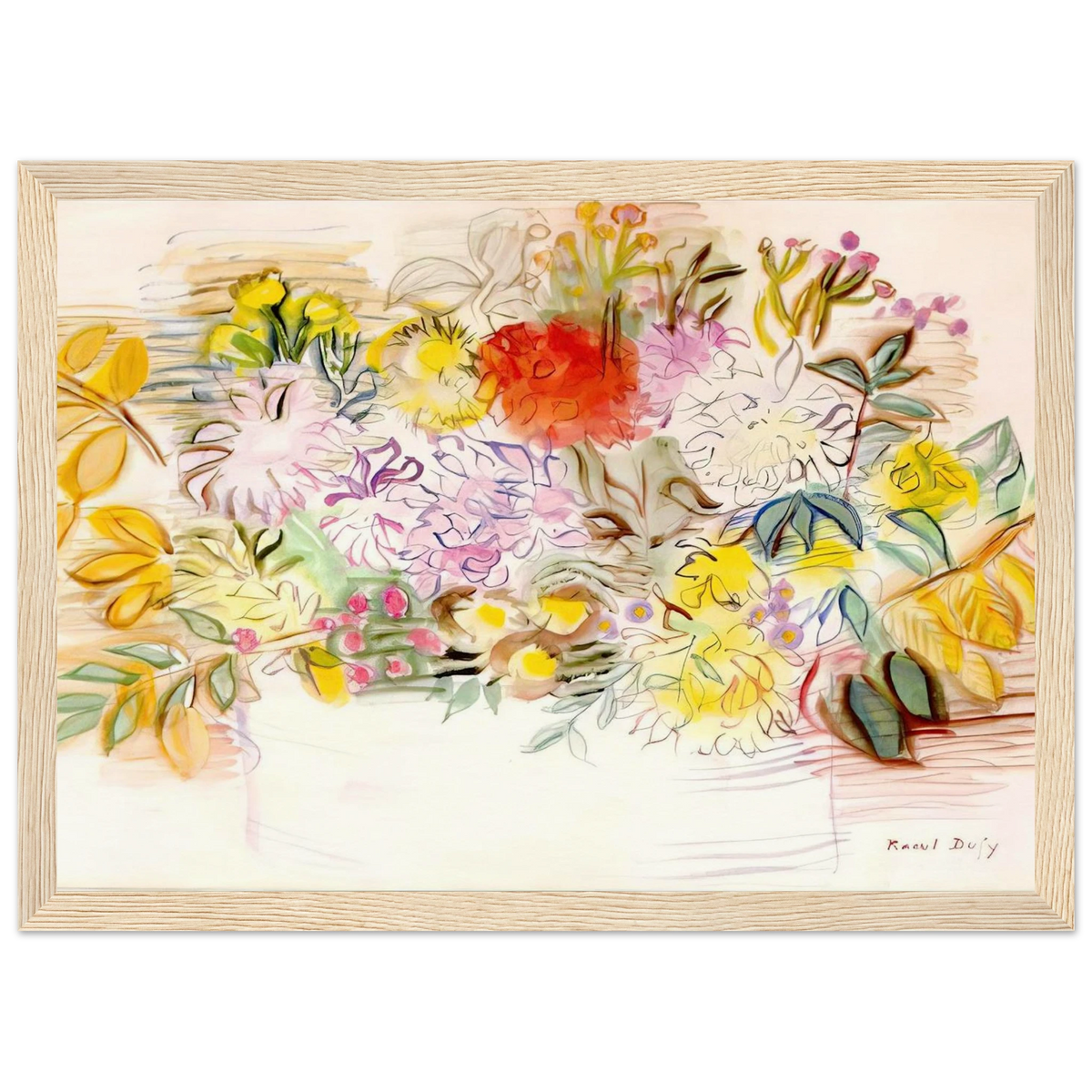 BOUQUET OF FLOWERS Framed Poster | Raoul Dufy Framed Prints Wall Art | Raoul Dufy Shop