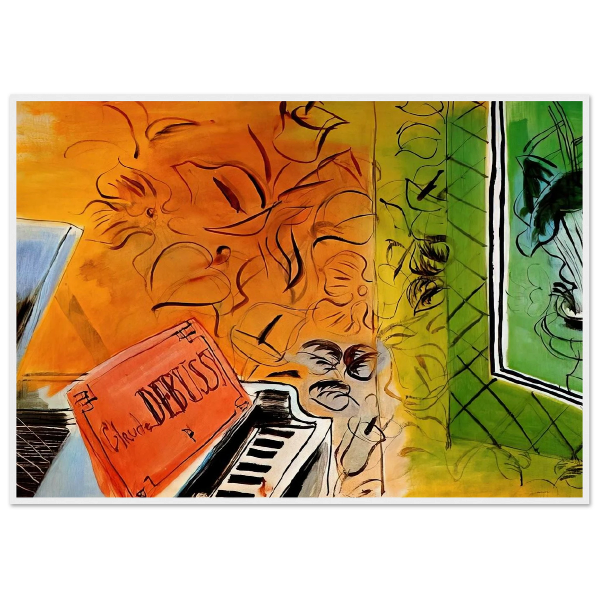 HOMAGE TO CLAUDE DEBUSSY 1952 Framed Poster | Raoul Dufy Framed Prints Wall Art | Raoul Dufy Shop