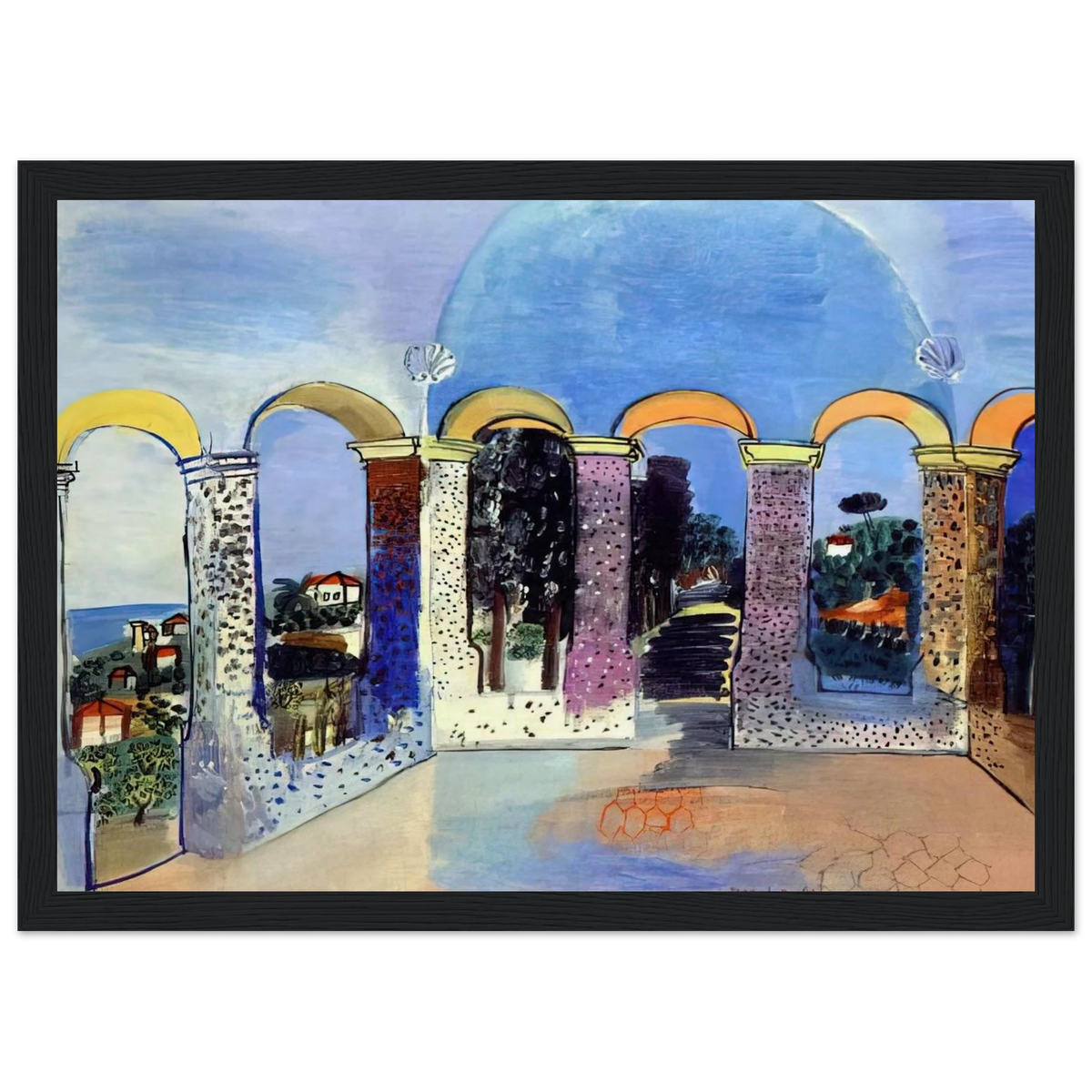 ARCADES AT VALLAURIS 1927 Framed Poster | Raoul Dufy Framed Prints Wall Art | Raoul Dufy Shop