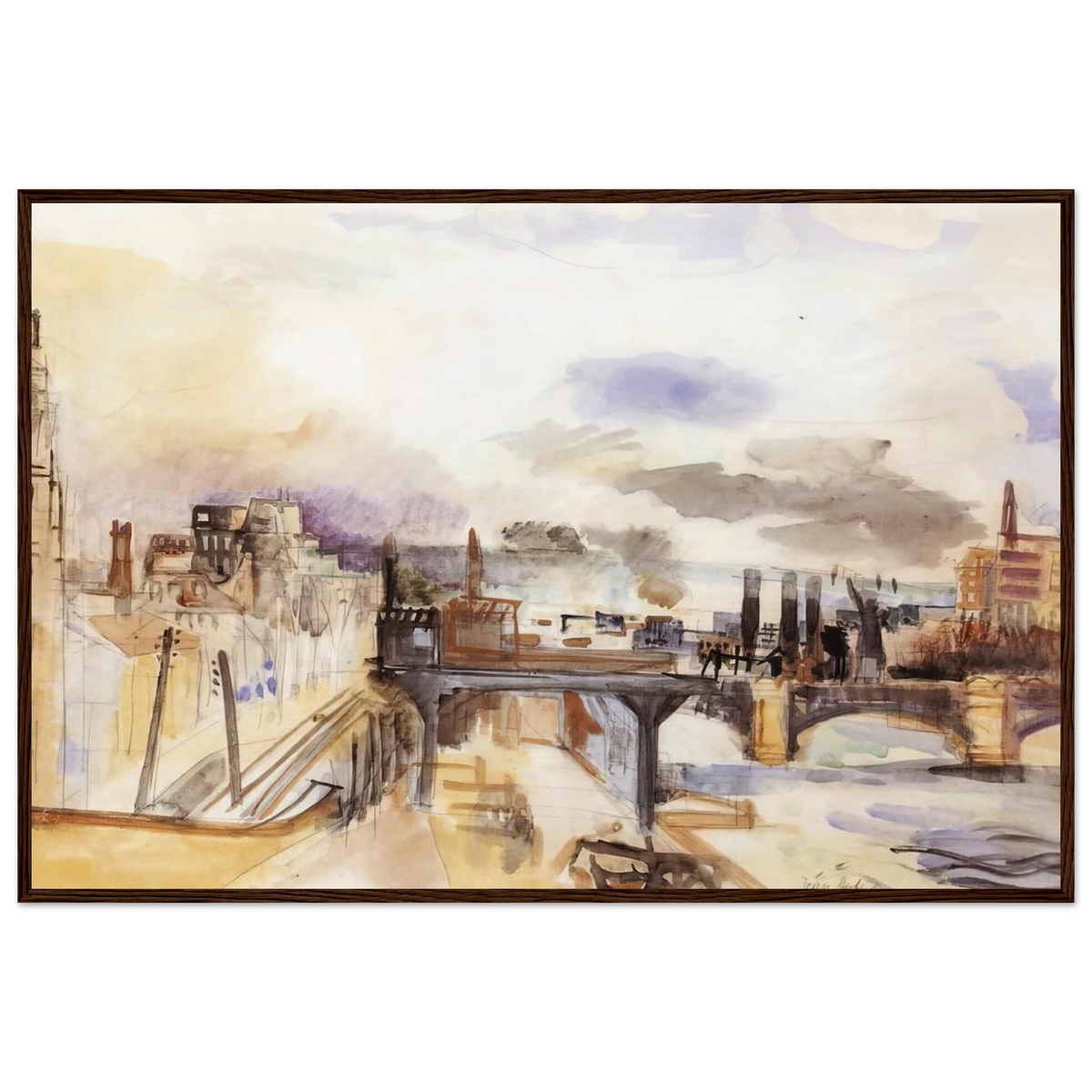 PARISIAN BRIDGE 1922 Framed Poster | Raoul Dufy Framed Prints Wall Art | Raoul Dufy Shop