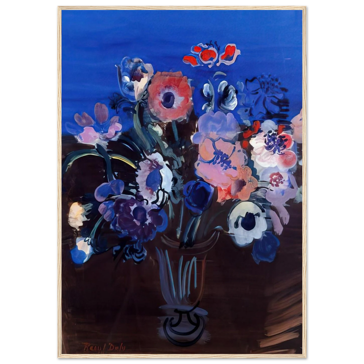 ANEMONES Framed Poster | Raoul Dufy Framed Prints Wall Art | Raoul Dufy Shop