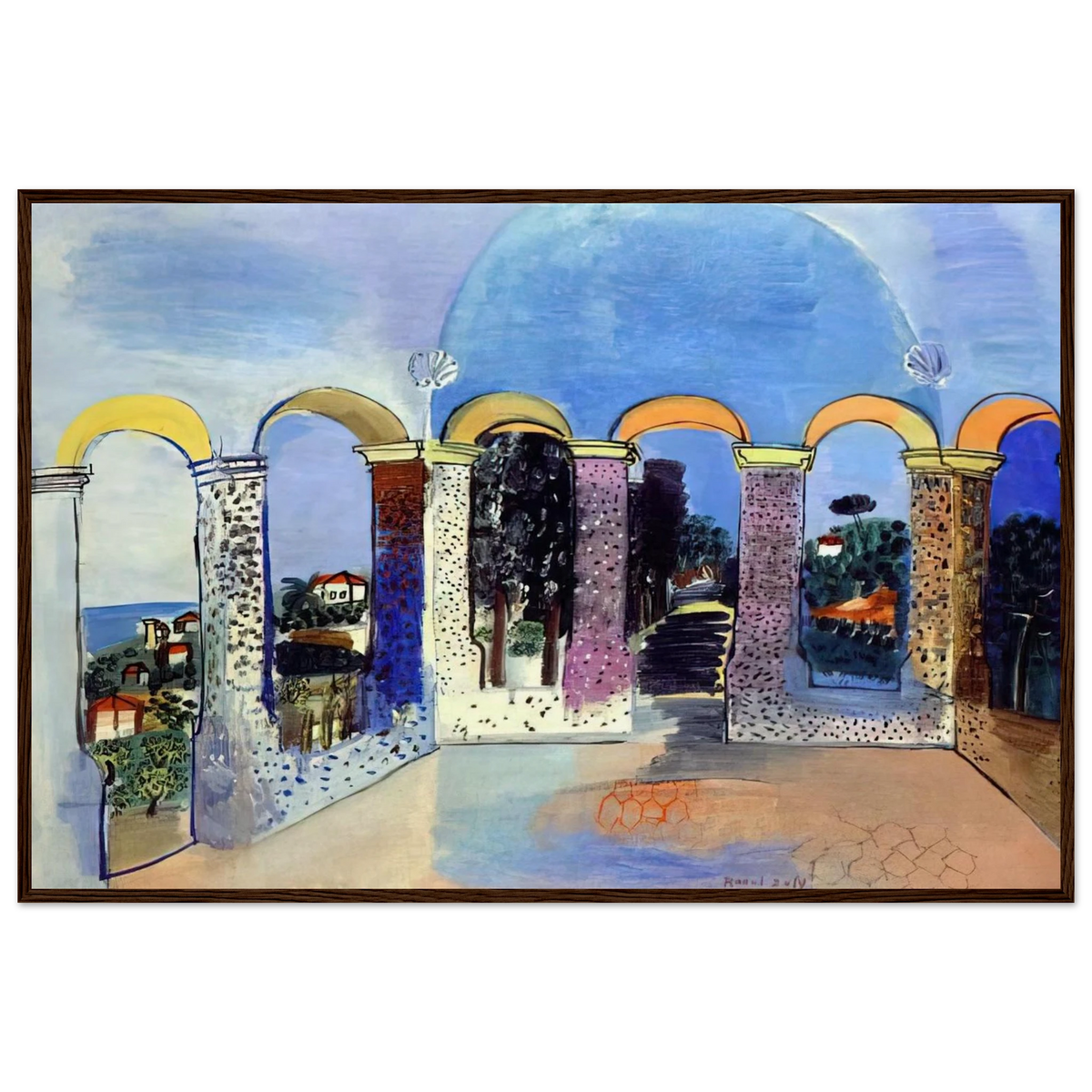 ARCADES AT VALLAURIS 1927 Framed Poster | Raoul Dufy Framed Prints Wall Art | Raoul Dufy Shop
