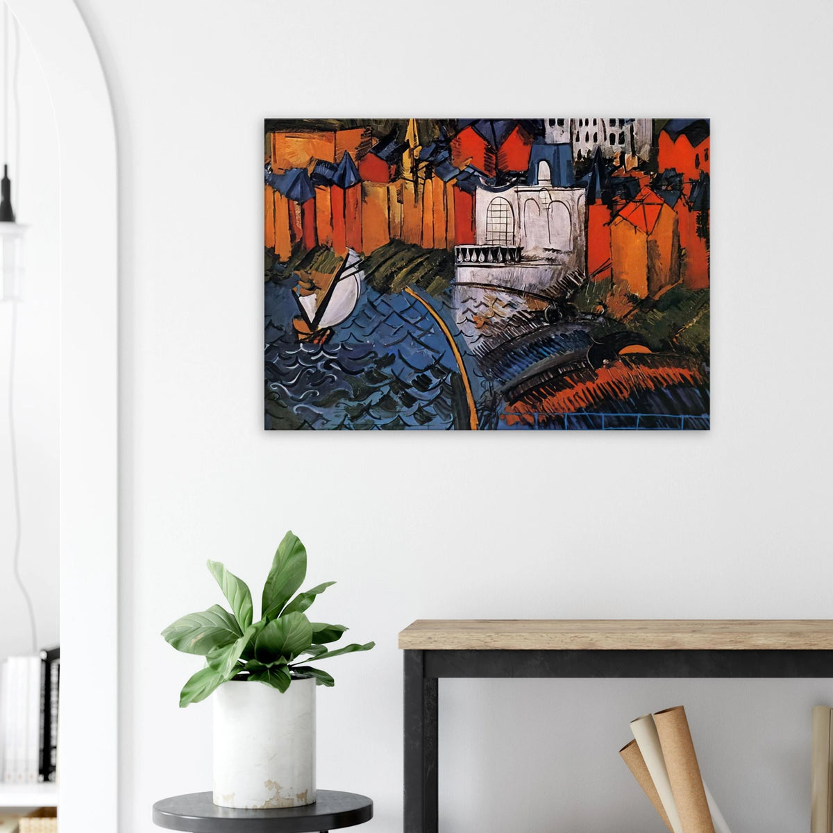 SAILBOAT AT SAINTE ADRESSE 1912 Canvas | Raoul Dufy Canvas | Raoul Dufy Shop