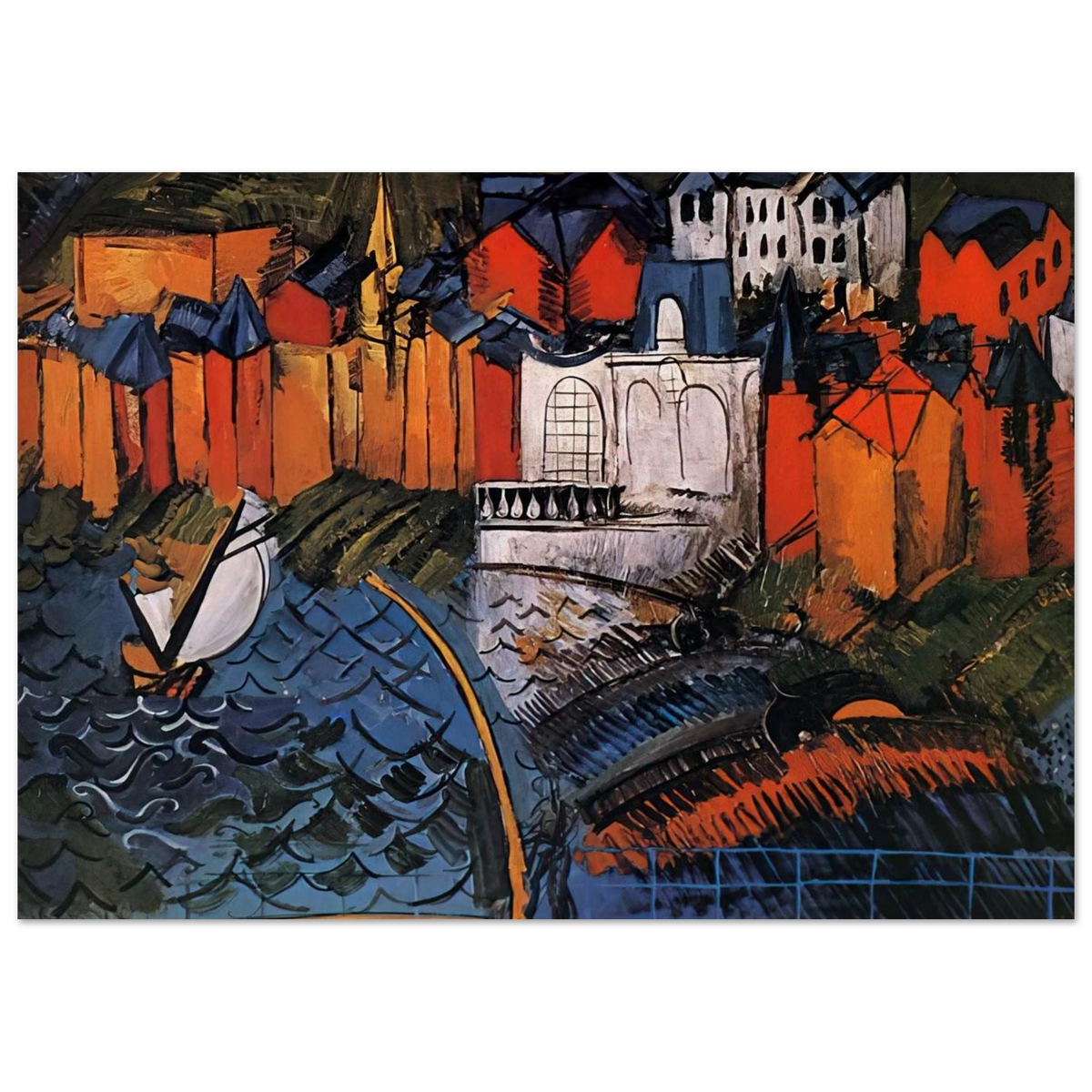 SAILBOAT AT SAINTE ADRESSE 1912 Poster | Raoul Dufy Poster | Raoul Dufy Shop