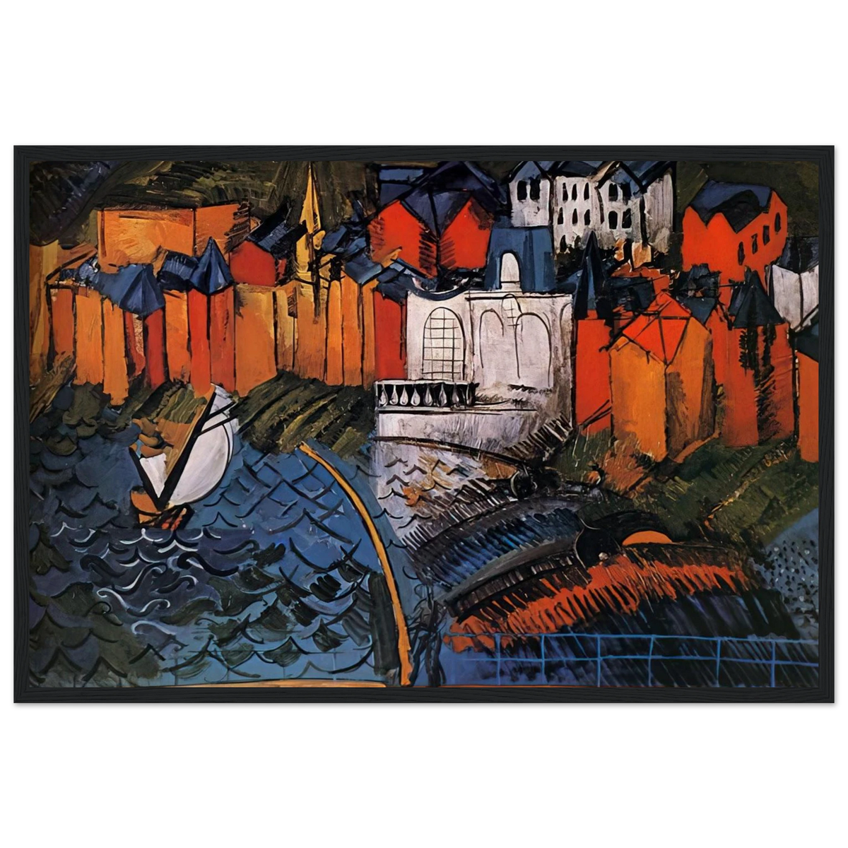 SAILBOAT AT SAINTE ADRESSE 1912 Framed Poster | Raoul Dufy Framed Prints Wall Art | Raoul Dufy Shop