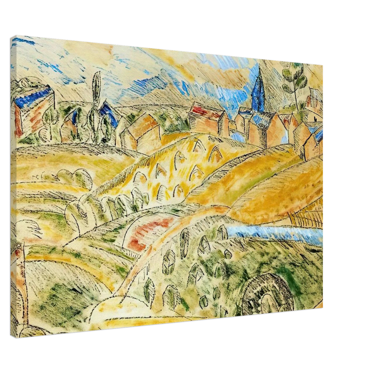 CUBIST LANDSCAPE WITH HAYSTACKS Canvas | Raoul Dufy Canvas | Raoul Dufy Shop