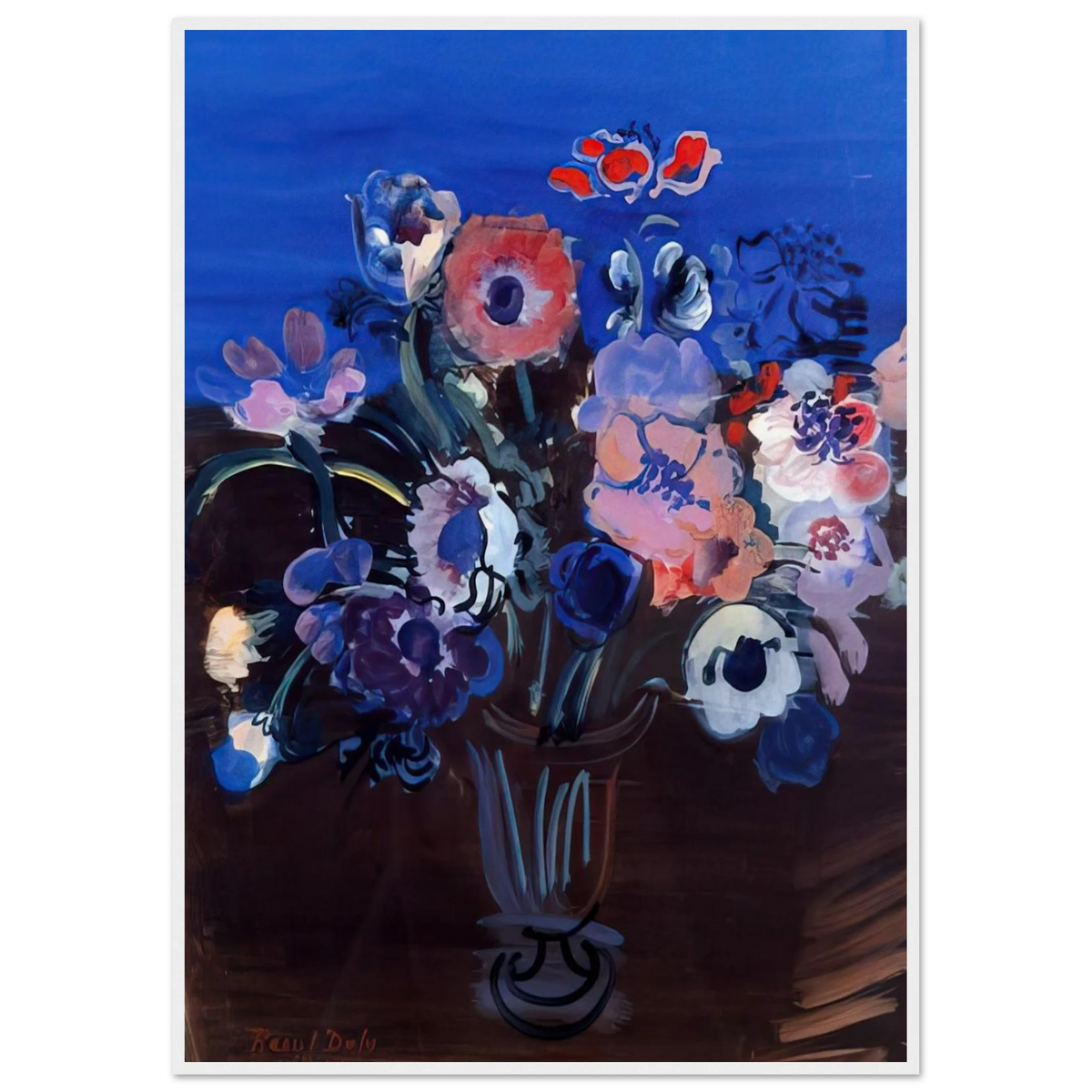 ANEMONES Framed Poster | Raoul Dufy Framed Prints Wall Art | Raoul Dufy Shop