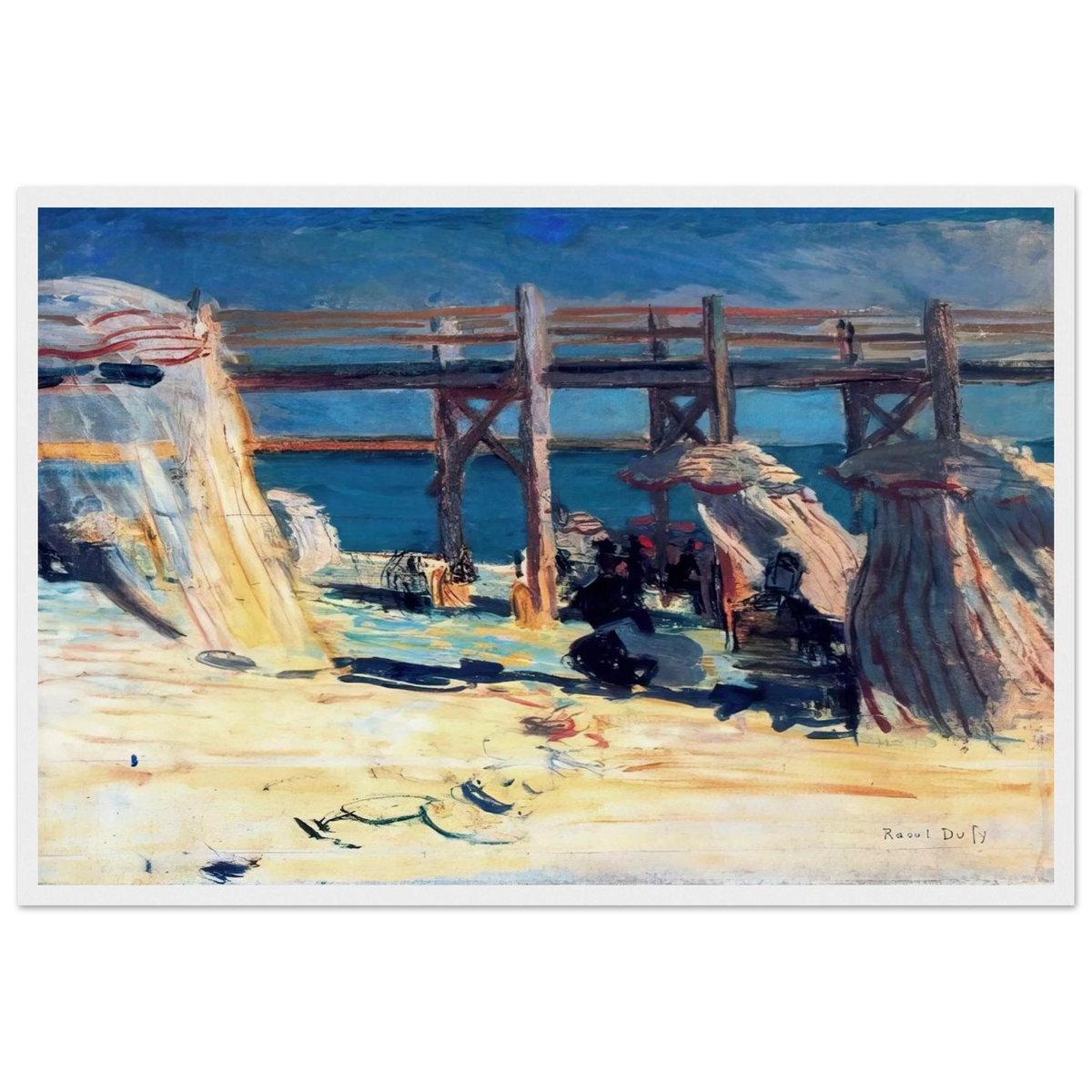 SANDY BEACH OF SAINTE ADRESSE Framed Poster | Raoul Dufy Framed Prints Wall Art | Raoul Dufy Shop