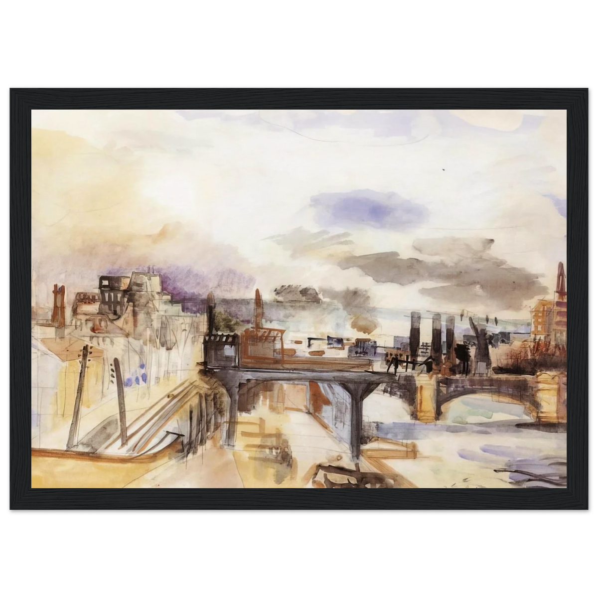 PARISIAN BRIDGE 1922 Framed Poster | Raoul Dufy Framed Prints Wall Art | Raoul Dufy Shop