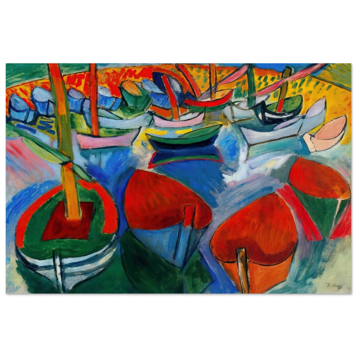 BOATS AT MARTIGUES 1908 Poster | Raoul Dufy Poster | Raoul Dufy Shop