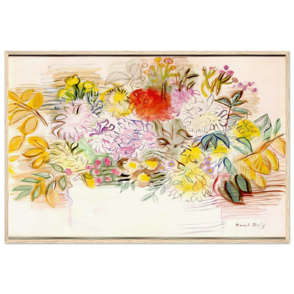 BOUQUET OF FLOWERS Framed Poster | Raoul Dufy Framed Prints Wall Art | Raoul Dufy Shop