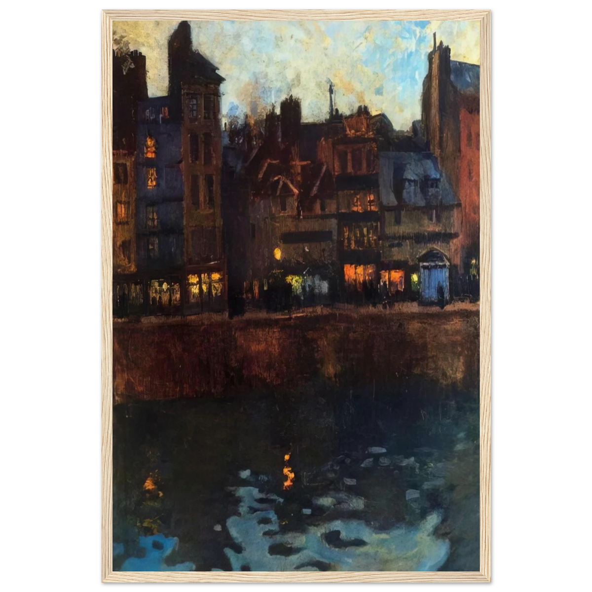 PIER OF LE HAVRE IN THE EVENING 1901 Framed Poster | Raoul Dufy Framed Prints Wall Art | Raoul Dufy Shop