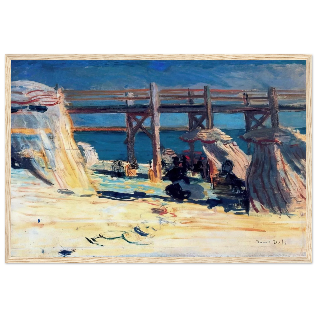 SANDY BEACH OF SAINTE ADRESSE Framed Poster | Raoul Dufy Framed Prints Wall Art | Raoul Dufy Shop